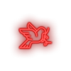 red pigeon led bird dove love pigeon relationship romance valentine day neon factory
