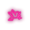 pink pigeon led bird dove love pigeon relationship romance valentine day neon factory