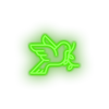 green pigeon led bird dove love pigeon relationship romance valentine day neon factory