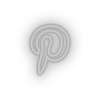 Load image into Gallery viewer, white pinterest social network brand logo led neon factory