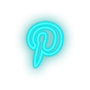 Load image into Gallery viewer, ice_blue pinterest social network brand logo led neon factory
