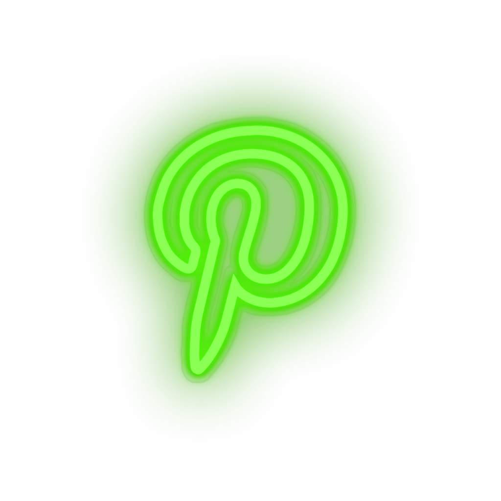 pinterest social network brand logo Neon led factory