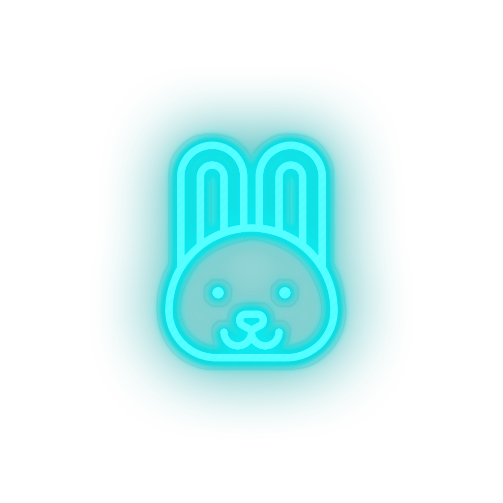 Led Icon Rabbit Rabbit Neon Sign - Animals Led Neon Decor