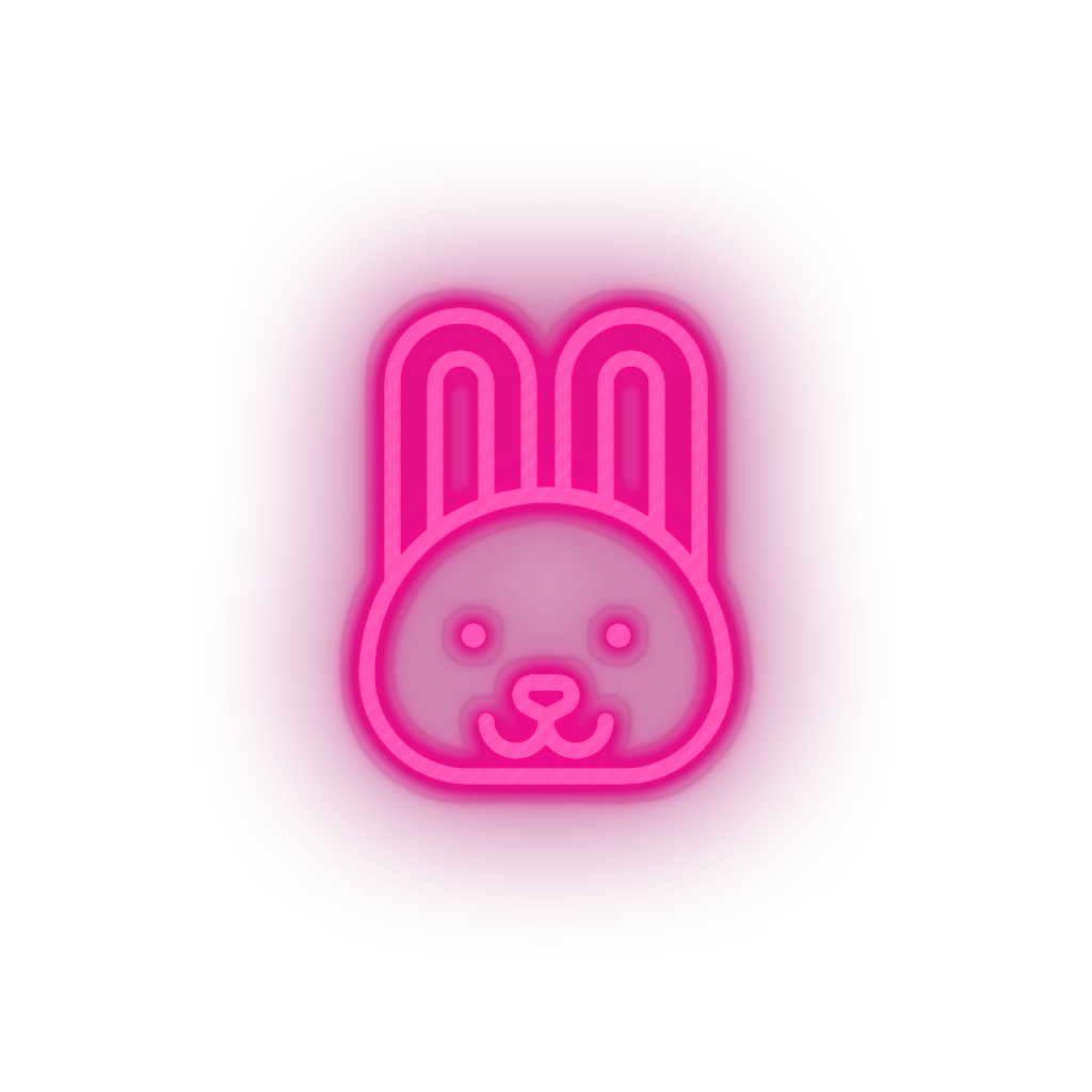 Led Icon Rabbit Rabbit Neon Sign - Animals Led Neon Decor