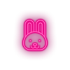 pink rabbit led animal bunny cartoon fauna herbivore rabbit zoo neon factory