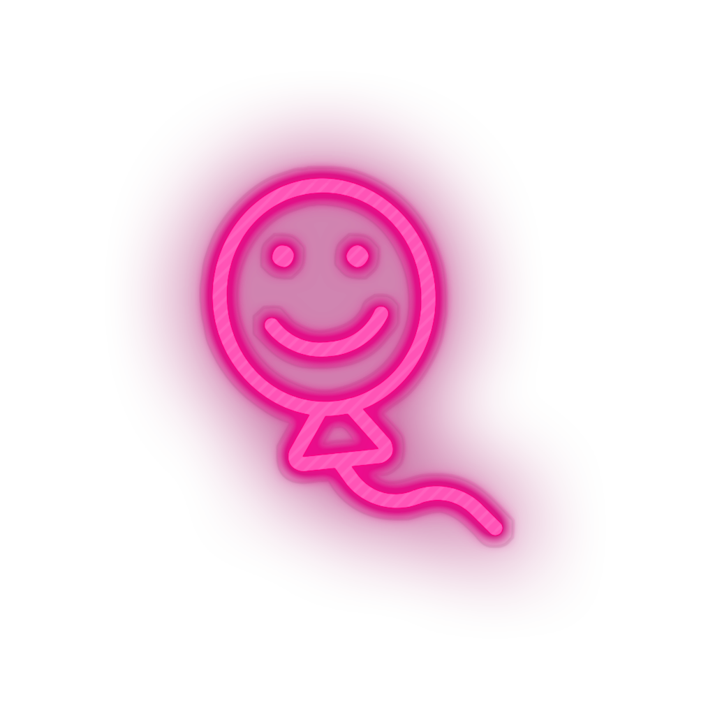 pink smiley balloon toys children smile family play face child kid baby toy led neon factory