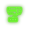 green video game console led neon factory