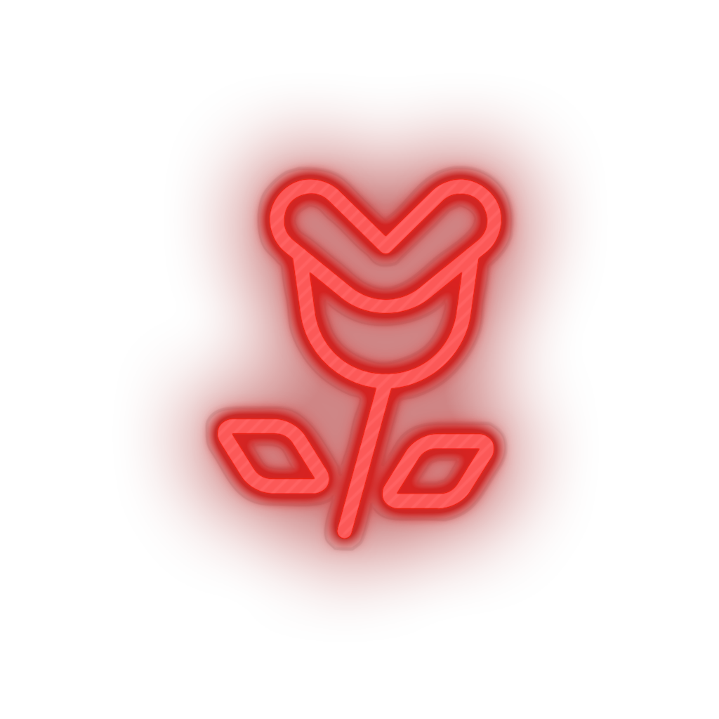 red video game flower enemy led neon factory