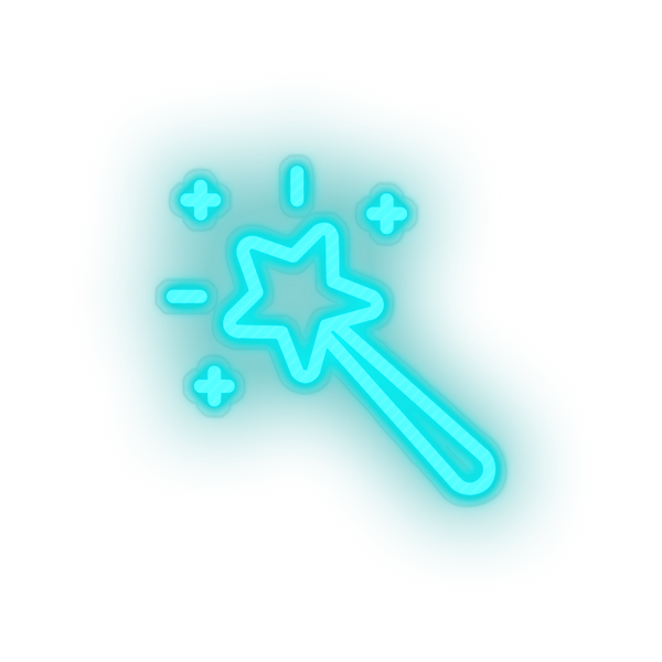 Magic Wand Neon Sign - Video Games Led Neon Decor