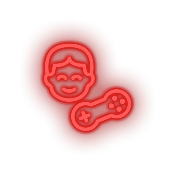 Person Face Human Controller Neon Sign - Video Games Led Neon Decor
